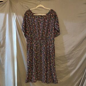 Floral Print Women's Midi Dress